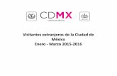 Visitantes extranjeros de la Ciudad de México Enero ... · Visitantes internacionales de la Cd. De México, por nacionalidad (Enero - Marzo 2015-2016) 0 50,000 100,000 150,000 200,000