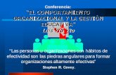 Conferencia: “EL COMPORTAMIENTO …guzlop-editoras.com/web_des/adm01/gestion/elcomportamiento.pdf · Stephen R. Covey. Los hábitos a desarrollar son: ... Se busca el beneficio