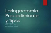 Laringectomía: Procedimiento y Tiposa.pdf · Parcial horizontal supracricoidea con crico-hioideo-epiglotopexia Laringectomía de ... un solo bloque el espacio hio-tiro-epiglótico
