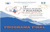 Sociedad Argentina de Pediatría - sap.org.ar · es que definitivamente recordarán los grandes momentos vividos. Dr. Héctor José Abate Presidente 37° Congreso Argentino de Pediatría.