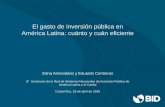 El gasto de inversión pública en América Latina: cuánto … · -India (Banco Mundial, 2015; ... Cultura y Religion Medio Ambiente ... recibir respuestas de todos los países y