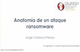 Anatomía de un ataque ransomware - owasp.orga... · Entender cómo el ransomware está afectando a las organizaciones actuales. Entender cómo funciona un ransomware y las contramedidas
