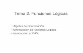 Tema 2. Funciones Lógicas - personales.unican.espersonales.unican.es/manzanom/Planantiguo/EDigitalI/Tema_II_a.pdf · conmutación muestran ejemplos de reducciones de circuitos digitales.
