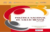 PolÍtica nacional de salud Mental - Home Page | … · Ministerio de Salud Pública y Bienestar Social Paraguay: ... Denis, Silvia Fernández Medina, ... can tanto el desarrollo