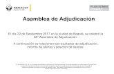 Asamblea de Adjudicación - Renault · la adquisición de vehículo Renault último modelo. ... 68 Oferta 108 CINDY JULIETH Y/O QUINTERO ... 75 Oferta 97 NICOLAS ANTONIO NARANJO SALAZAR