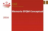 Memoria EFQM Conceptual 2016 - …fernandezdeleon.dip-badajoz.es/...efqm_conceptual_2016_oar.pdf · referencia el modelo EFQM de Excelencia desde 2009 y se sustenta en la Gestión