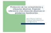 Protección de los consumidores y cláusulas abusivas ...catedrazaragozavivienda.unizar.es/Jornada2013b/maria.pdf · Derechos del Niño. Palmarios fallos de coordinación ... –