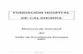 FUNDACION HOSPITAL DE CALAHORRA - Inicio · un hospital referente en métodos de gestión, mediante el diseño de un primer mapa de procesos, la ... matricial dinámico de procesos.