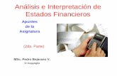 Análisis e Interpretación de Estados Financieros · Análisis e Interpretación de Estados Financieros ... relación (por división) entre sí de dos datos financieros directos,