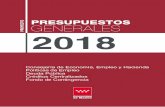 PRESUPUESTOS GENERALES 2018 - madrid.org · 2018 PRESUPUESTOS GENERALES Consejería de Economía, Empleo y Hacienda Políticas de Empleo Deuda Pública Créditos Centralizados Fondo