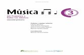 Música 3 - octaedro.com · • Lectura e identiﬁcación auditiva de la orquesta y las familias instrumentales de cuerda, viento y percusión. ... cuerda frotada, cuerda pulsada