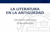 Literatura universal 1º Bachillerato - Lenguamaca · En la trama principal se insertan materiales diversos: como textos doctrinales o narraciones amorosas. ... La Tora o Pentateuco