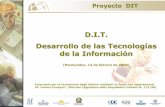 D.I.T. Desarrollo de las Tecnologías de la Información · restaurante. Cuidado del medio ambiente y del ... •El objetivo general es contribuir al ... • Es un producto innovador