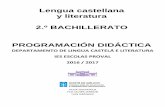 Lengua castellana y literatura 2.º BACHILLERATO ... · El presente documento se refiere a la programación del segundo curso de Bachillerato de esta materia. ... La finalidad de