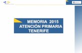 MEMORIA ATENCIÓN PRIMARIA TENERIFE 2015€¦ · POBLACIÓN ADSCRITA CANARIAS. 2015 El Hierro 8.973 La Gomera La Palma 16.322 73.508 Lanzarote 134.356 Fuerteventura 96.683 Tenerife