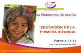 Patricia Salas - inversionenlainfancia.net · El Wawa Wasi atiende 52,199 (5.1%) del 1´027,819 niños de 6 a 47 meses, con al menos una ... urbana; definir los componentes de una