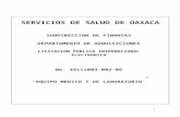 SECRETARÍA DE SALUDweb.compranet.gob.mx:8004/HSM/UNICOM/49111/003/2…  · Web viewQuien efectúe el pago mediante solicitud por escrito dirigido a los Servicio de Salud de Oaxaca