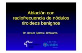 Ablación con radiofrecuencia de nódulos tiroideos … con radiofrecuencia.pdf · Manejo del nódulo tiroideo benigno • Ablación percutánea con radiofrecuencia. CAMBIO DE PARADIGMA.
