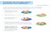 Cuidado de los pies para personas con diabetes - … · Cuidado de los pies para personas con diabetes Para evitar ampollas, use siempre calcetines suaves y limpios que le queden