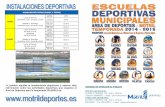 Ya puedes alquilar la instalaciones deportivas y obtener ... · ESCUELAS DEP. MUNICIPALES NIÑOS (6-17 AÑOS) Ajedrez Fútbol Sala Tenis CUATRIMESTRE Atletismo Gimnasia Rítmica Tenis
