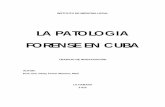 LA PATOLOGIA FORENSE EN CUBA - … · Patología Forense. Capítulo III: Enfoque Integrado de la Patología Forense. 3.1 - La propuesta de definición de Patología Forense. 3.2 -