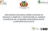 ENCUENTRO REGIONAL SOBRE GESTIÓN DE RIESGOS … · encuentro regional sobre gestiÓn de riesgos climÁtico y adaptaciÓn al cambio climÁtico en la regiÓn amazÓnica desde la perspectiva