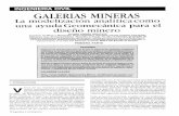 GALERIAS MINERAS - bdigital.unal.edu.co · Mina, Túnel, Galería, Geomecánica Minera, Clasificación de masas roco-sas,Elementos finitos, Esfuerzos ydeformaciones insitu, Modelizaciones.