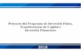 Proyecto del Programa de Inversión Física ... PRES 2017... · proyecto del programa de inversiÓn fÍsica, transferencias de capital e inversiÓn financiera 2018 ... 109 direccion