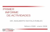 PRIMER INFORME DE ACTIVIDADES - iingen.unam.mx · primer informe de actividades dr. adalberto noyola robles febrero 2008 - enero 2009 1