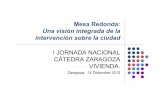 Una visión integrada de la intervención sobre la ciudadcatedrazaragozavivienda.unizar.es/Jornada2012/AngelSanz.pdf · según los cálculos de Inurrieta, 2007 y 2010. Que deberán