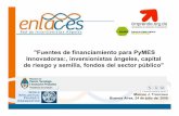 Fuentes de financiamiento para PyMES Innovadoras ...€¦ · creacion de una empresa idea /identificación ... evolucion de la cadena de financiamiento ... fuentes de recursos.