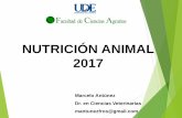 NUTRICIÓN ANIMAL 2017 - UDE | FCA · Salida al campo experimental de la Facultad y posibilidad de salida a un laboratorio externo (en coordinación). ... La asistencia a clases es