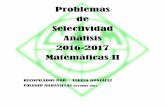 Problemas de Selectividad Análisis 2016-2017 … · Problemas de Selectividad Análisis 2016-2017 Matemáticas II RECOPILADOS POR: TERESA GONZÁLEZ COLEGIO MARAVILLAS OCTUBRE 2017