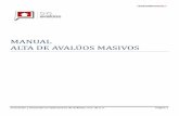 MANUAL ALTA AVALU OS MASIVOS - GYS Avalúoscmv.solucionideas.com/Manuales/Administracion/4AltaMaisvos.pdf · La información contenida en este manual tiene como objetivo: Proporcionar