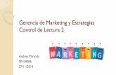 Gerencia de Marketing y Estrategias Control de Lectura 2 · Este mantra es simple y comunica el posicionamiento de marca, ... estrategia de marketing proactivo ... que esta estrategia