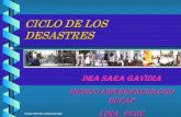 CICLO DE LOS DESASTRES - reeme.arizona.edu de Desastres.pdf · Se analiza y estudia, en forma sistemática como una ... • Antes • Durante • Despues. ... Las medidas preventivas