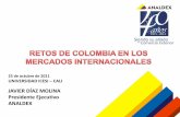JAVIER DÍAZ MOLINA Presidente Ejecutivo ANALDEX · Histórico del Comercio Exterior de Colombia Exportaciones Importaciones. ... PROTECCION DE LOS INVERSORES 5 5 0 ... ANALDEX con
