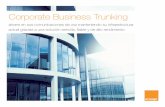 Corporate Business Trunking · Es un servicio de voz sobre IP compatible con la infraestructura actual de su empresa, ... seguridad y protección . ... red privada dedicada de Orange