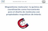 Magnetismo molecular: la química de coordinación … · Grupo Alejandro V. Funes (tesis doctorado) German E. Pieslinger (post-doc) Colaboradores externos Eva Rentschler – Universidad