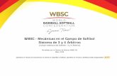 WBSC - Mecánicas en el Campo de Softbol Sistema de …€¦ · paso de los corredores y a solo a corta distancia de la línea direccional de la base o de home. Una vez que el arbitro