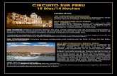 CIRCUITO SUR PERU - PeruViajes - Peru Viajes and … · ... magnífico centro ceremonial y arqueológico edificado ... donde se encuentra el santuario de ... el Templo de Pachacamac,