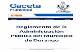 Reglamento de la Administración Pública del Municipio de ...transparencia.municipiodurango.gob.mx/articulo66/II/feb/2017/362... · ... nos fueron turnadas para su estudio y ...