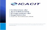 Criterios de Acreditación Programas de Ingeniería de Acreditación 2018 Criterios de Acreditación Programas de Ingeniería Documento aprobado por el Consejo Directivo de ICACIT