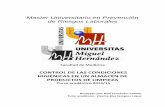 Master Universitario en Prevención de Riesgos Laboralesdspace.umh.es/bitstream/11000/2216/1/TFM Fernández Cabello, Raúl.pdf · Curso 2014/2015 Servicio de Limpieza de mantenimiento