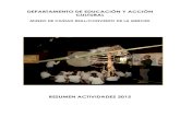 DEPARTAMENTO DE EDUCACIÓN Y ACCIÓN … · Visitas guiadas exposición temporal “Los libros que enloquecieron Alonso Quijano”. ... Grupo “Ensemble Six Ricercam”, concierto