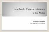 Enseñando Valores Cristianos a los Niños - …mujerdevision.com/vision/wp-content/uploads/downloads/2012/02... · La Enseñanza de los valores morales en el seno del hogar garantiza