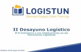 II Desayuno Logístico - logistun.com · II Desayuno Logístico El E-Commerce y sus Implicaciones en las Estructuras Logísticas Madrid, 23 de mayo de 2016. Acerca de LOGISTUN ...