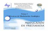 Técnicas de Modulación Analógica€¦ · Modulación de fase (PM) y Modulación de frecuencia (FM). 3. Determinación de la frecuencia instantánea para una señal modulada en