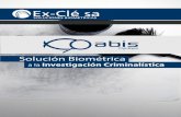 Solución Biométrica - Inicio · Cyclops ABIS es tolerante a la traslación, rotación y deformación de la huella digital. Utiliza un algoritmo de comparación propietario que puede