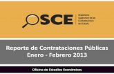 Reporte de Contrataciones Públicas Enero -Febrero 2013portal.osce.gob.pe/osce/sites/default/files/Documentos/Publicacion... · REPORTE DE CONTRATACIONES PÚBLICAS ENERO -FEBRERO,